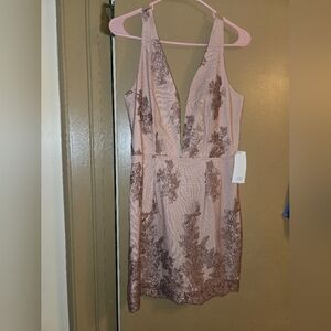 NWT TOBi Mauve lace mini dress
